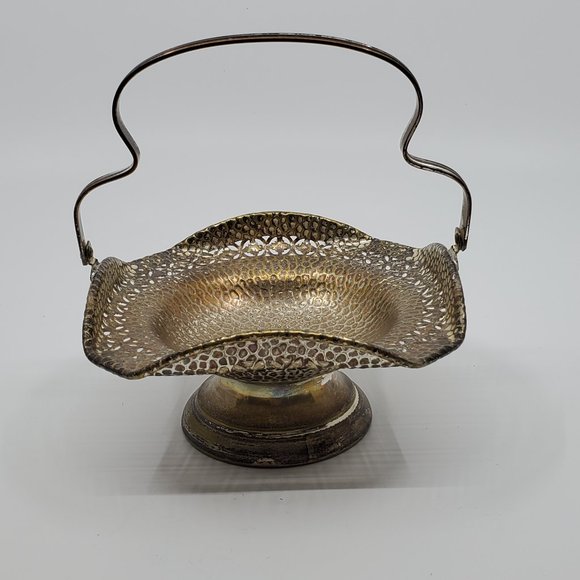 Empire Art Silver E & JB Silver plate basket Vtg
